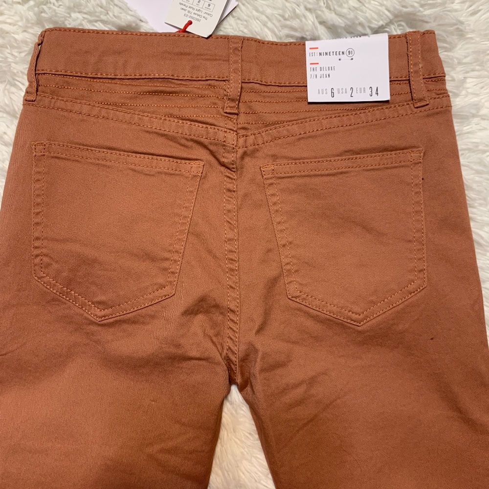 NWT Deluxe Mid Rise Light Rust Jeans - Picture 4 of 4